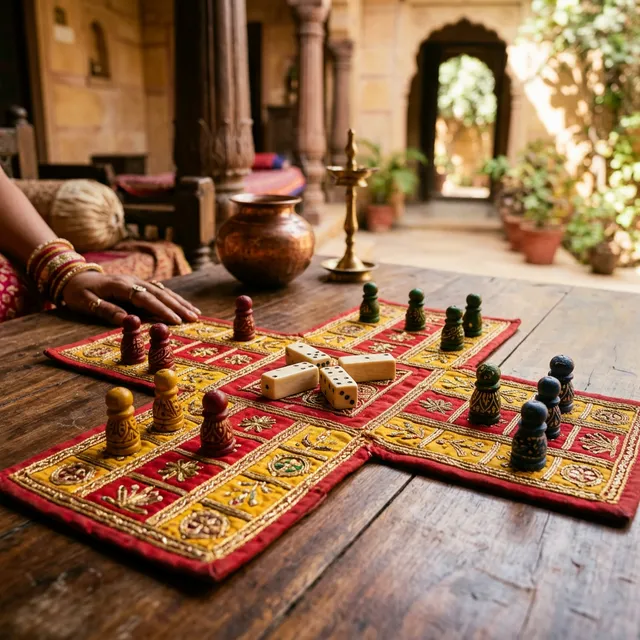 Traditional Indian Pachisi Board Game Heritage